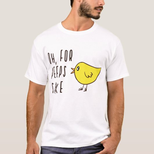 Oh voor Peeps Sake Cute Schattige Paasgriep Funny T-shirt (Voorkant)