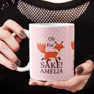 Oh Voor Vos Sake Roze Stippen Koffiemok