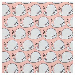 oh walvis , woordspel kawaii waterverf van de tuin stof