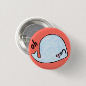 oh walvis , world play kawaii waterverf ( pin back ronde button 3,2 cm (Voorkant /achterkant)