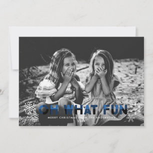 Oh wat een blauwe buffelkaart met kerstkaart