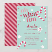 Oh Wat Een Feest Meisje Vakantie Verjaardagsfeestj Kaart (Voorkant / Achterkant)