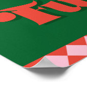 Oh Wat Een Feest Retro Kerstmis Poster (Hoek)