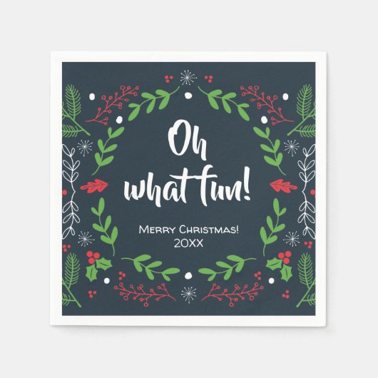 Oh Wat een feestdag met feestdag met een terugkere Servet (Voorkant)