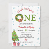 Oh wat een feestelijke uitnodiging voor kerstfeest (Voorkant)