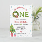 Oh wat een feestelijke uitnodiging voor kerstfeest (Staand voorkant)