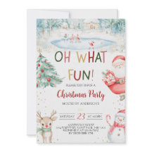 Oh Wat een feestelijke uitnodiging voor kerstfeest