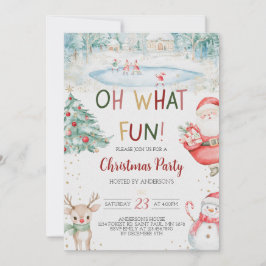 Oh Wat een feestelijke uitnodiging voor kerstfeest