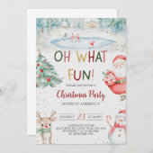 Oh Wat een feestelijke uitnodiging voor kerstfeest (Voorkant / Achterkant)