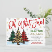 Oh Wat een feestelijke uitnodiging voor kerstfeest (Staand voorkant)