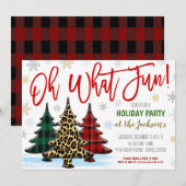 Oh Wat een feestelijke uitnodiging voor kerstfeest (Voorkant / Achterkant)