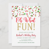 Oh Wat een feestelijke uitnodiging voor kerstfeest (Voorkant)