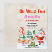 Oh wat een feestelijke uitnodiging voor kerstfeest (Voorkant / Achterkant)