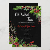 Oh Wat een feestelijke uitnodiging voor kerstfeest (Voorkant / Achterkant)