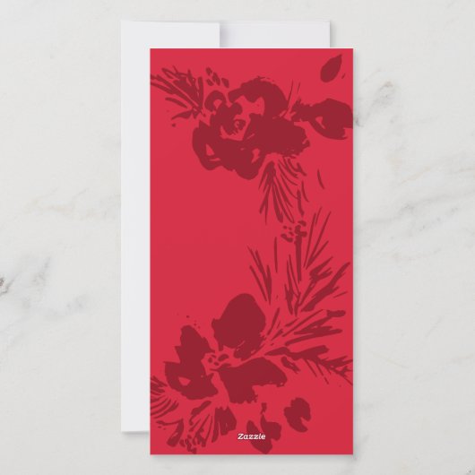 Oh Wat een flun, helder kerstrood Feestdagenkaart (Achterkant)