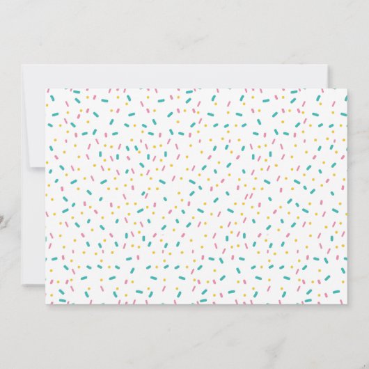 Oh, wat een Fun Donut First Birthday Fotouitnodigi Kaart (Achterkant)