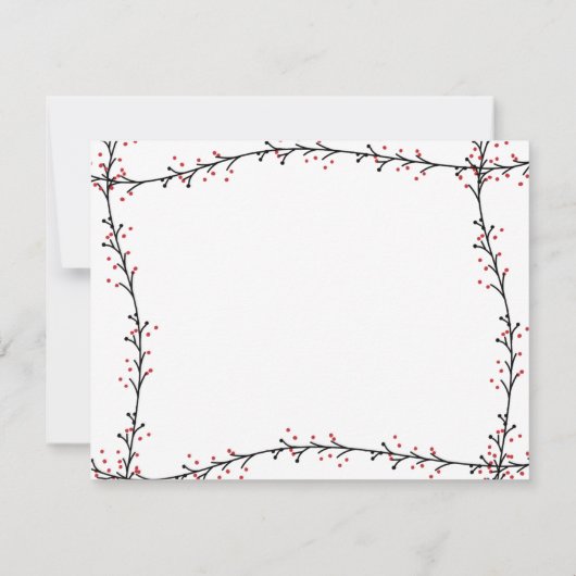 Oh! Wat een Fun! Kerstfeest Uitnodiging! Notitiekaartje (Achterkant)