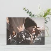 Oh, wat een fun met een kerstkaartje voor feestdag feestdagenkaart (Staand voorkant)