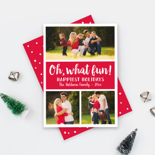 Oh Wat een Fun Red Script Holiday Photo Collage