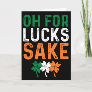 Oh Wat Een Geluk Funny Shamrock Clover Cool St Pa Kaart
