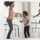 Oh Wat een Gezegde roze glitter Drieluik Wenskaart (Binnenzijde eerst)