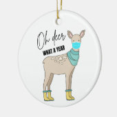 Oh, wat een jaar 2020, een feestelijke kerstsieraa keramisch ornament (Links)