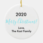 Oh, wat een jaar 2020, een feestelijke kerstsieraa keramisch ornament (Achterkant)