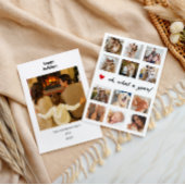 Oh wat een jaar familie foto collage hart feestdagenkaart