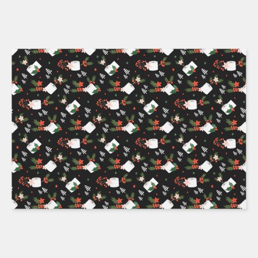 Oh, wat een jaar feestelijke toiletpapier met Kers Inpakpapier Vel (Voorkant 3)