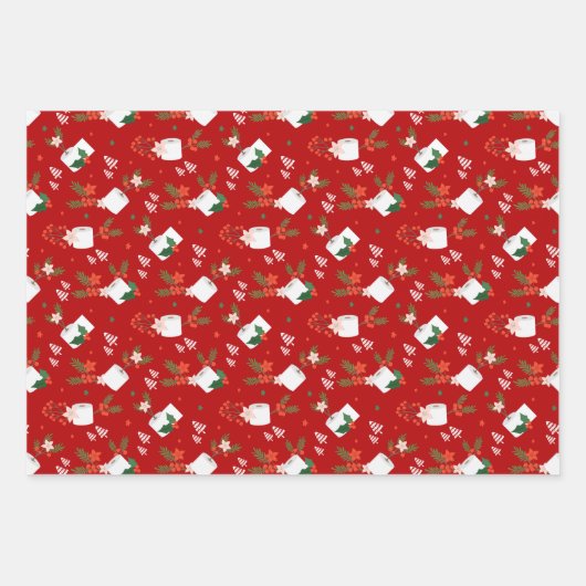 Oh, wat een jaar feestelijke toiletpapier met Kers Inpakpapier Vel (Voorkant 2)