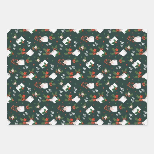 Oh, wat een jaar feestelijke toiletpapier met Kers Inpakpapier Vel (Voorkant)