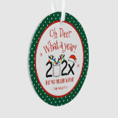Oh, wat een jaar grappige toiletpapier rolt ornament (voorkant)