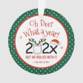 Oh, wat een jaar grappige toiletpapier rolt ornament (voorkant)
