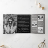 Oh wat een jaar in Review moderne 20 fotocollage Drieluik Wenskaart (Binnen)