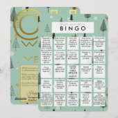 Oh wat een jaar Mint Green Quarantine Bingo Kerstm Feestdagenkaart (Voorkant / Achterkant)