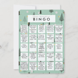 Oh wat een jaar Mint Green Quarantine Bingo Kerstm Feestdagenkaart
