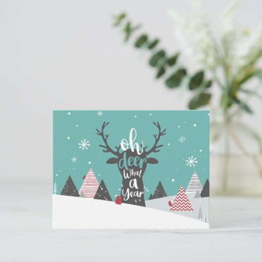 Oh, wat een jaar pandemisch 2020 Kerstmis Feestdagenkaart (Staand voorkant)