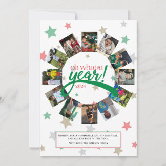 Oh wat een jaar vakantie Kaart, nieuwjaarsgroet Feestdagenkaart