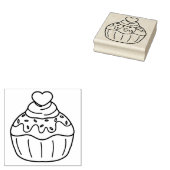 Oh, wat een lekkere cupcake rubberstempel (Gestempeld)