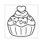 Oh, wat een lekkere cupcake rubberstempel (Afrduk)