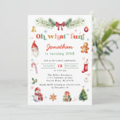 Oh wat een leuk eerste kerstfeestje op elke leefti kaart (Staand voorkant)