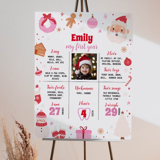 Oh wat een leuk eerste verjaardagsmijlpaal Poster