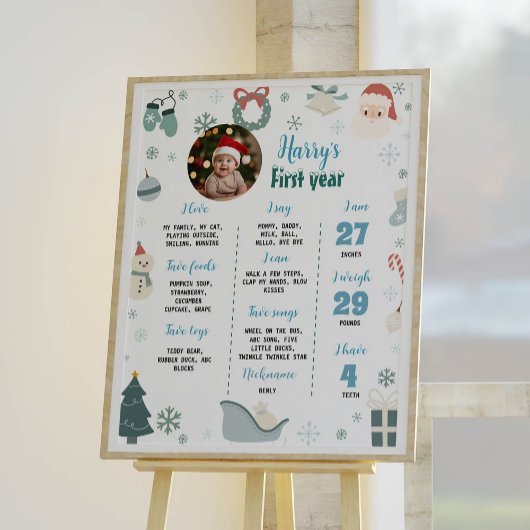 Oh wat een leuk eerste verjaardagsmijlpaal Poster