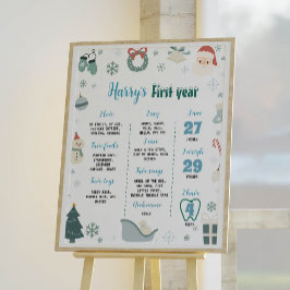 Oh wat een leuk eerste verjaardagsmijlpaal Poster