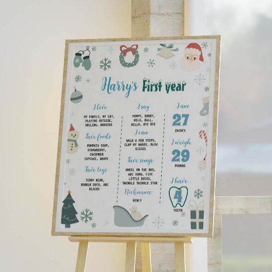 Oh wat een leuk eerste verjaardagsmijlpaal Poster