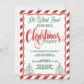 Oh wat een leuk gestreept grillig kerstfeest kaart (Voorkant)