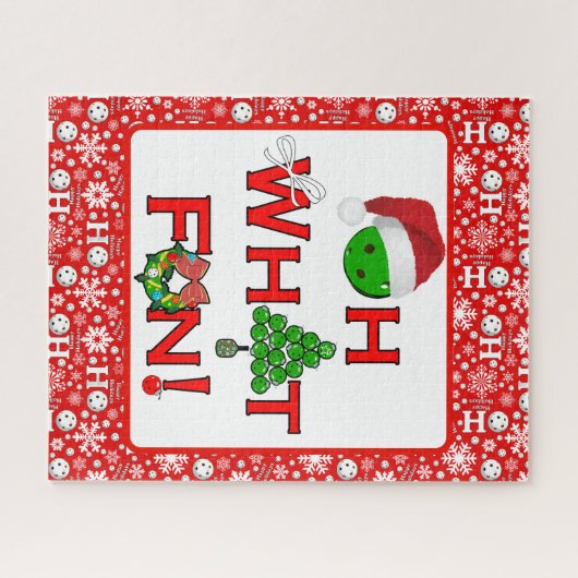Oh wat een leuk kerst pickleball feest legpuzzel (Horizontaal)