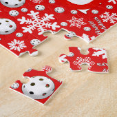 Oh wat een leuk kerst pickleball feest legpuzzel (Zijkant)