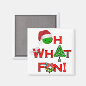 Oh wat een leuk kerst pickleball feest magneet (Voorkant / Achterkant)