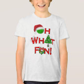 Oh wat een leuk kerst pickleball feest Tri-Blend shirt (Voorkant)